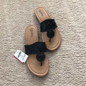 Black Palms Jack Rogers Sandals